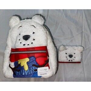 Loungefly Disney Winnie The Pooh Snowman Winter Mini Backpack & Wallet Set